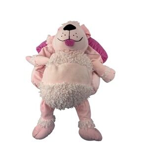 Happy Nappers Pink Poodle Dog Reversible Plush Pillow "Home Sweet Home" Large